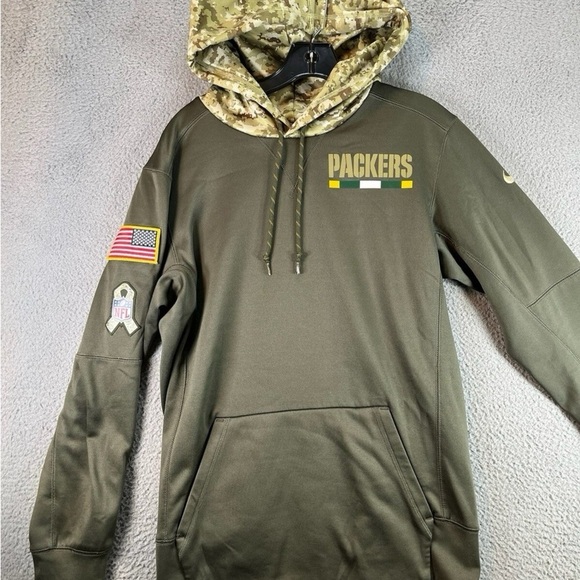 Nike Green Bay Packers Salute to Service Hoodie Sweatshirt 2017 NFL size Sp6 - Picture 3 of 15
